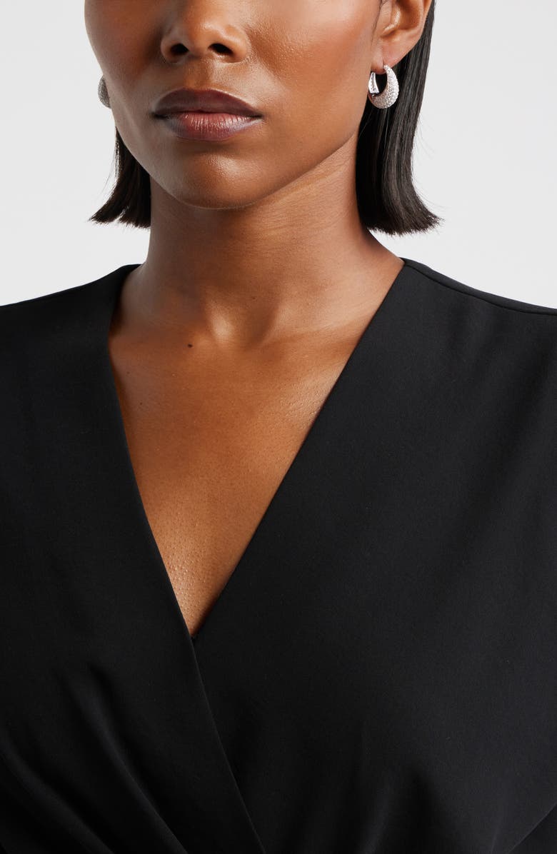 Nordstrom Cubic Zirconia Pavé Oval Hoop Earrings, Alternate, color, Clear- Silver