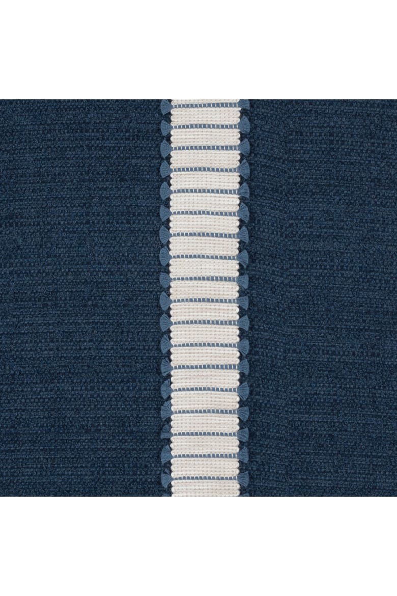 Deluxe Boucle Textured Indoor & Outdoor Woven Accent Pillow, Alternate, color, Indigo