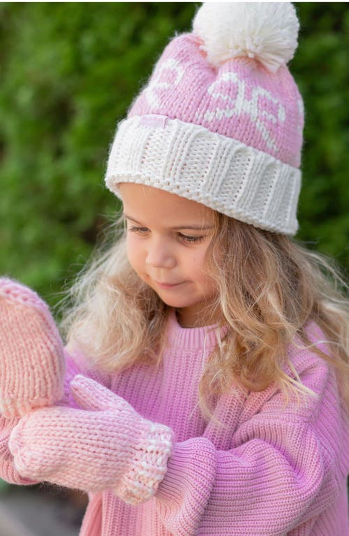Bits & Bows Knit Mittens In Pink