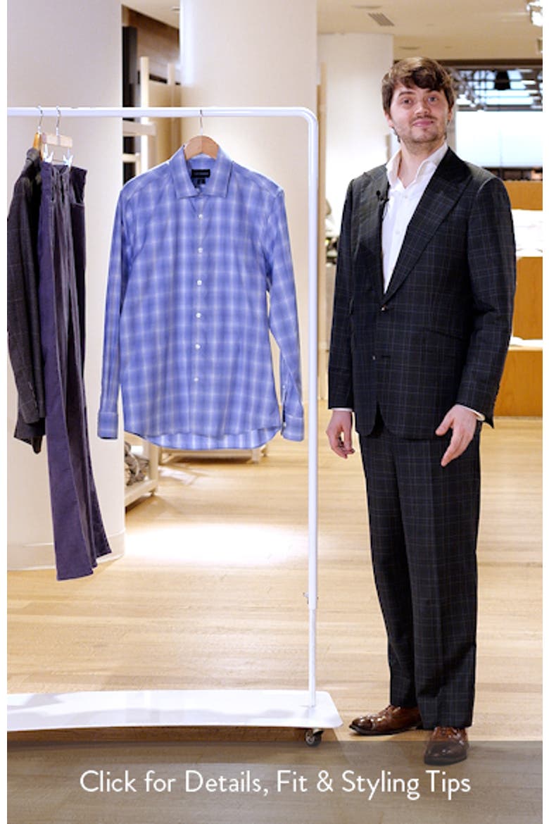 Canclini Regular Fit Plaid Cotton Poplin Button-Up Shirt video