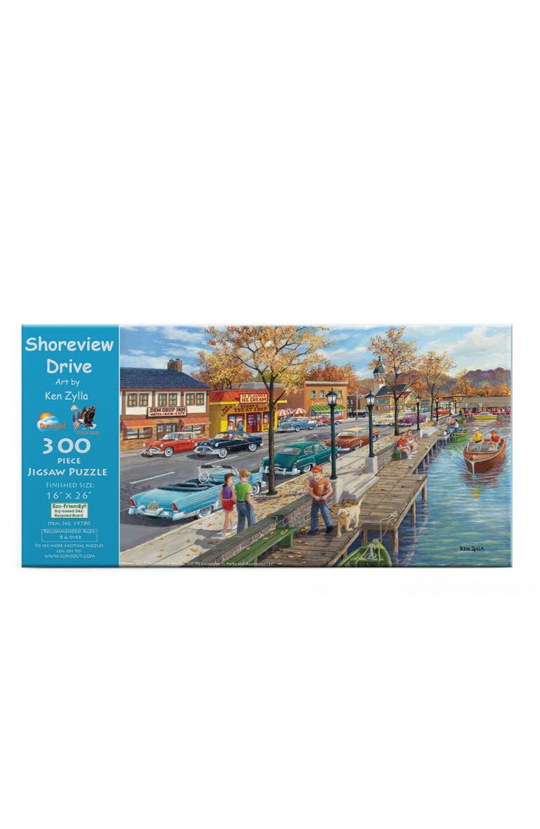 Sunsout Shoreview Drive 300 piece Jigsaw Puzzle for Adults, Alternate, color, Multicolor