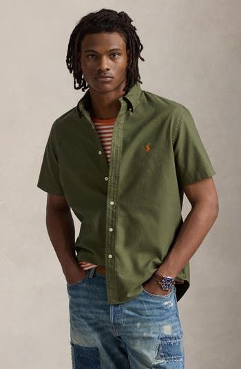 Ralph lauren button down short sleeve best sale