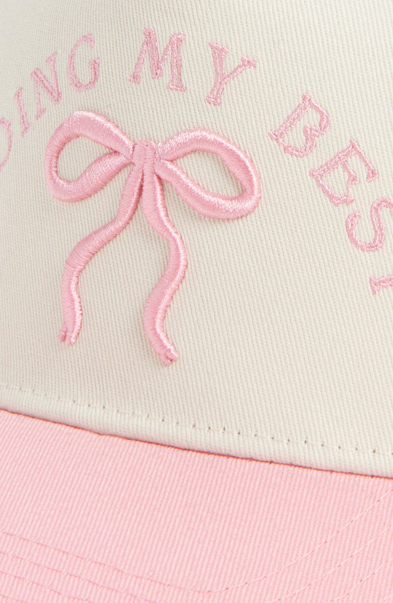 KenzKustomz Doing My Best Trucker Hat, Alternate, color, Pink