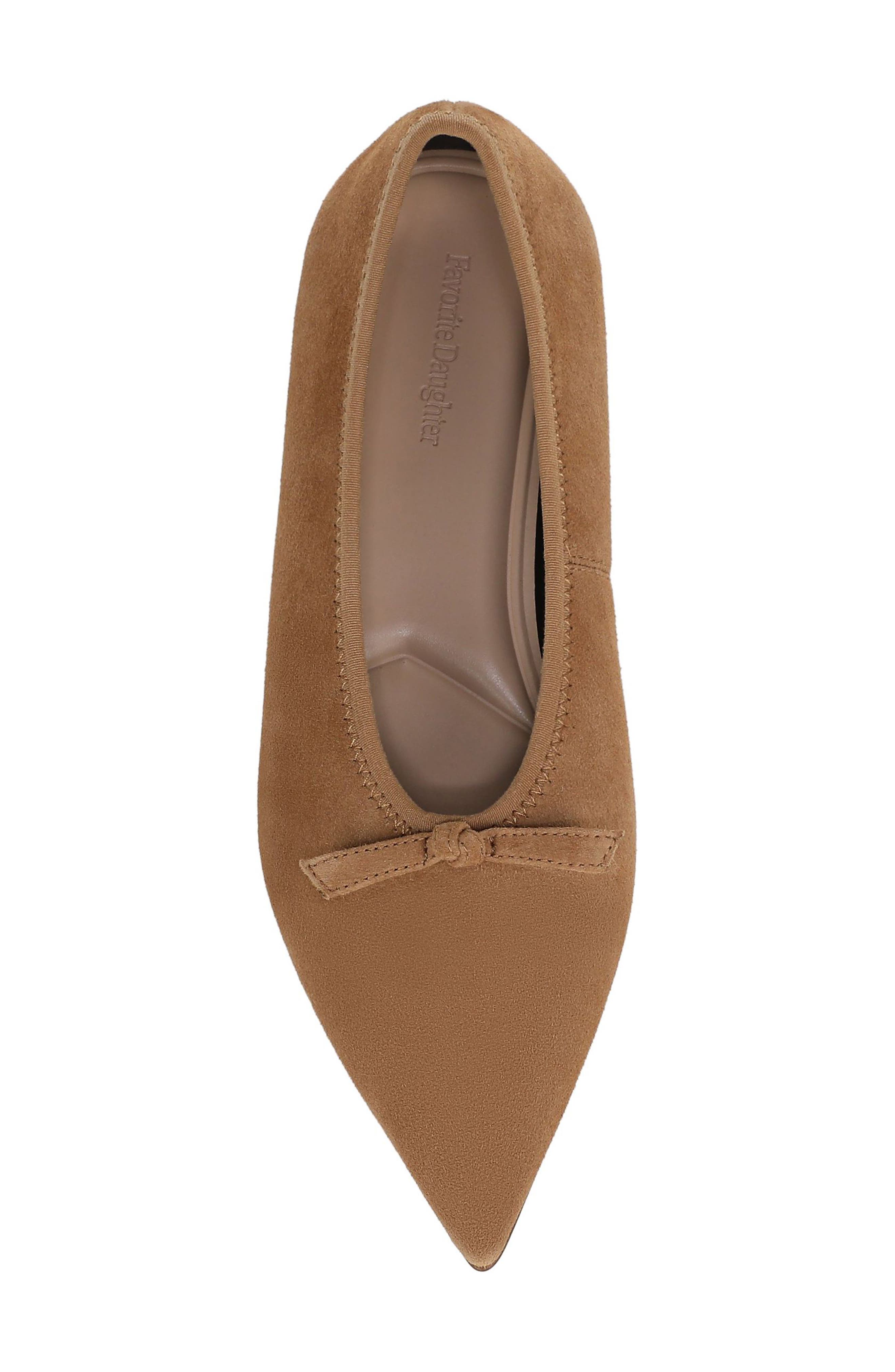 Leah Pointed Toe Flat, Alternate, color, BROWN SUGAR