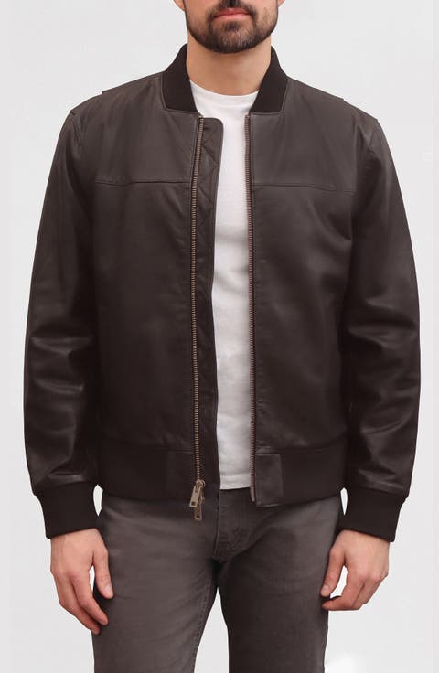 Leather Bomber Jacket