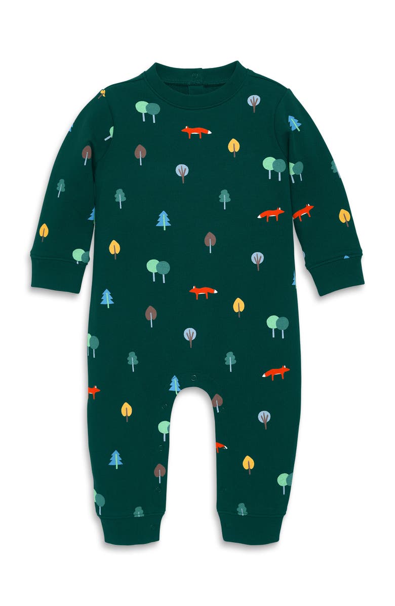 Primary Baby Sweatshirt Romper In Oat Blooms, Main, color, 