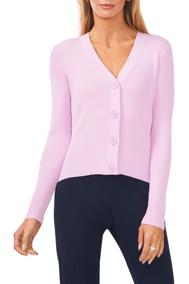 Rib Cardigan, Main, color, ORCHID BLOOM