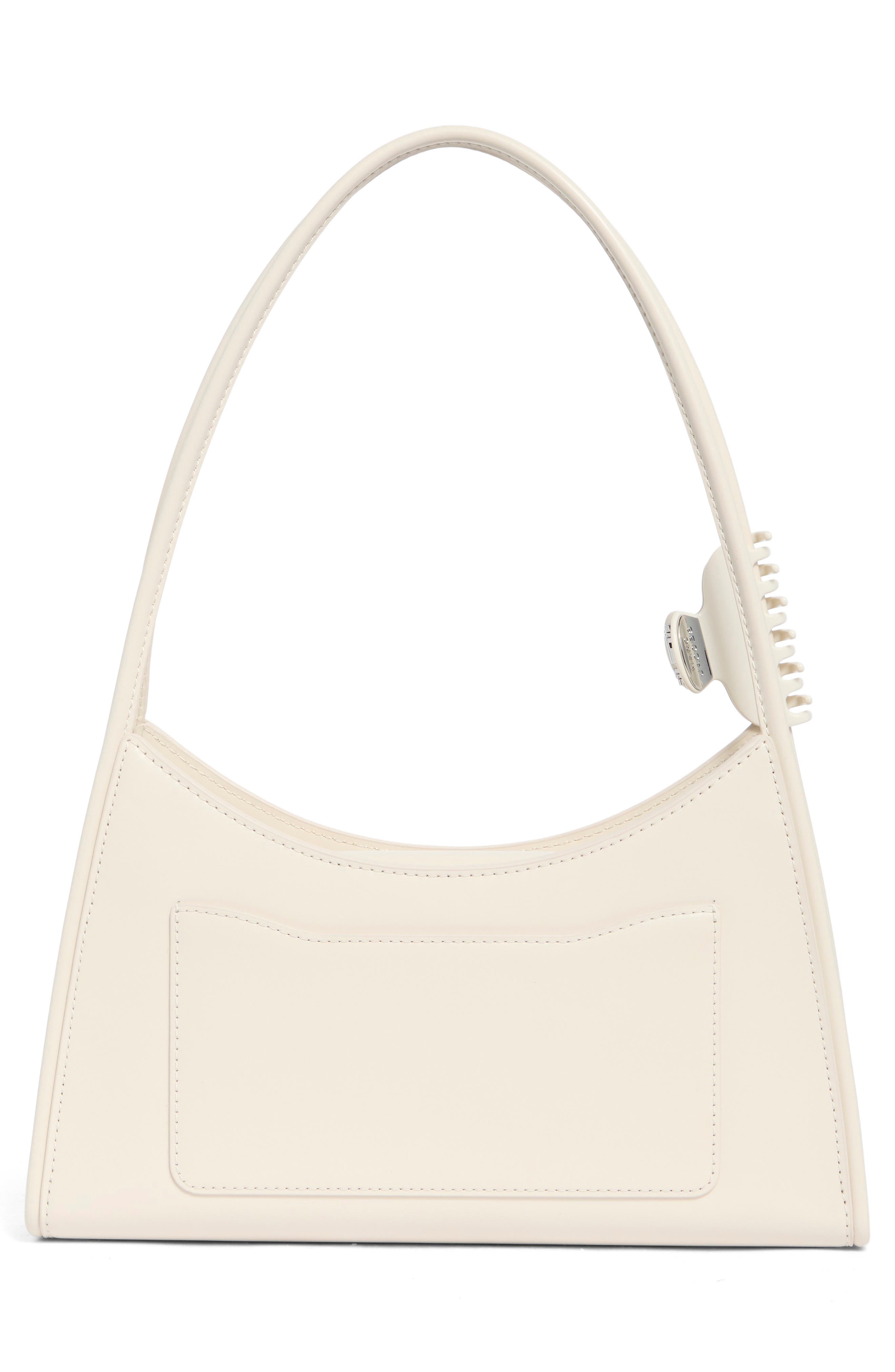 The Claw Clip Shoulder Bag, Alternate, color, COTTON WHITE