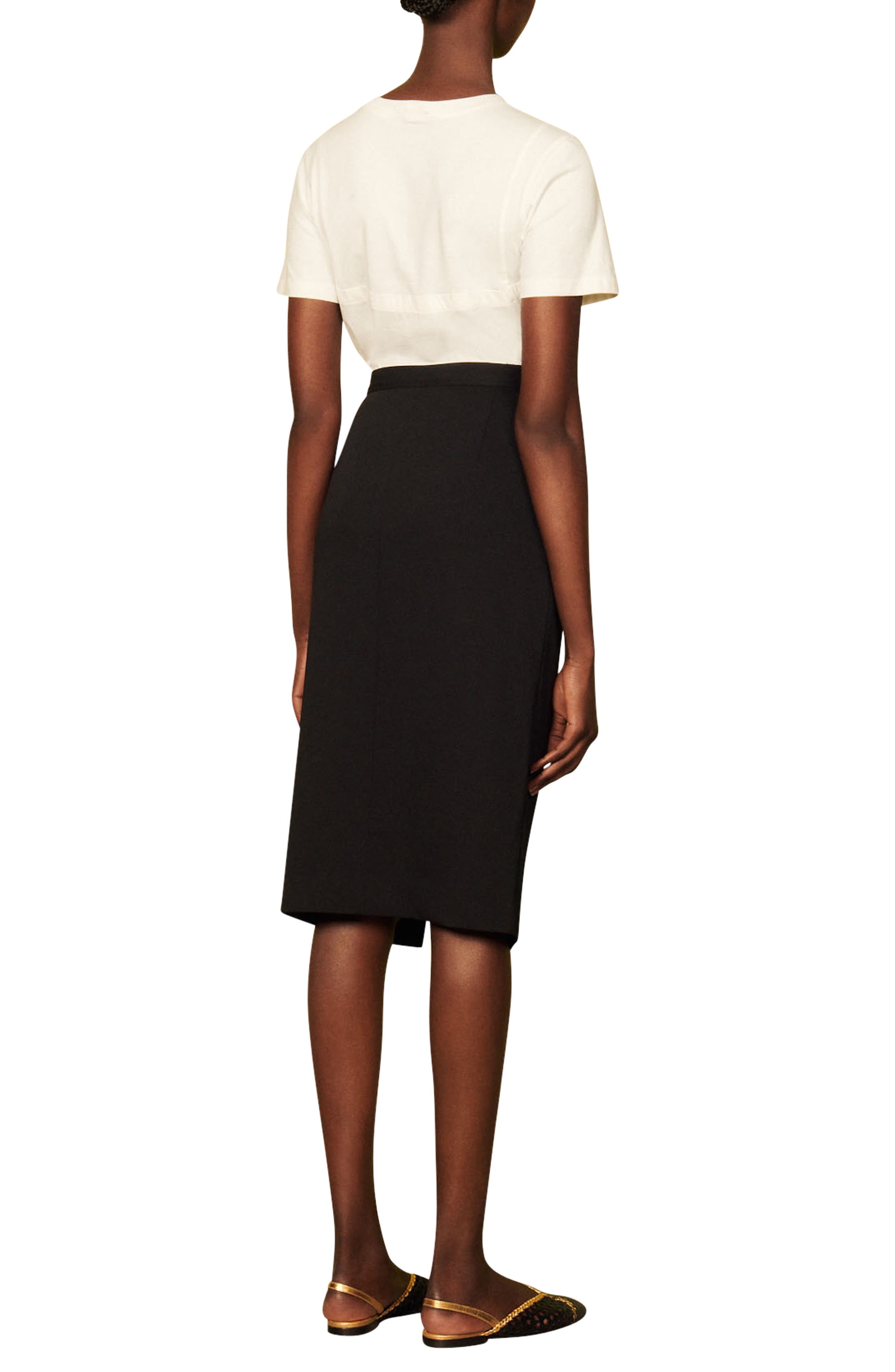 SANDRO Lisandre Ruched Button Skirt (Women) | Nordstrom