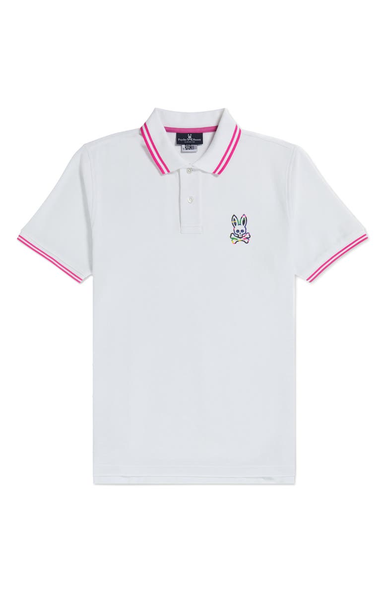 Psycho Bunny Men's Bradley Tipped Piqué Polo, Main, color, 