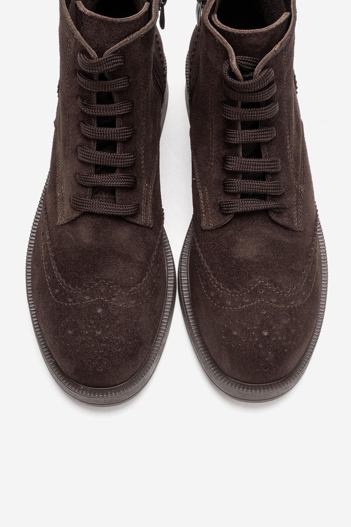 Nelvy Leather Boot, Alternate, color, Brown Suede