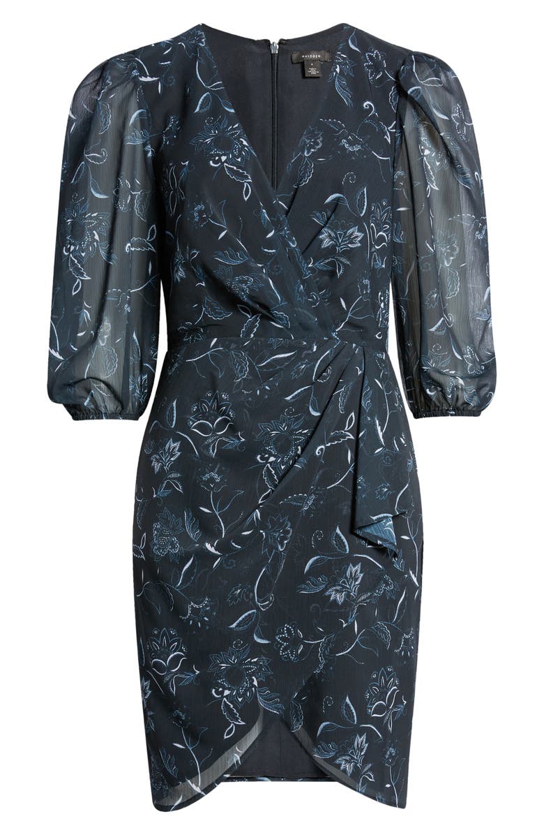 Halogen<sup>®</sup> Chiffon Faux Wrap Dress, Alternate, color,