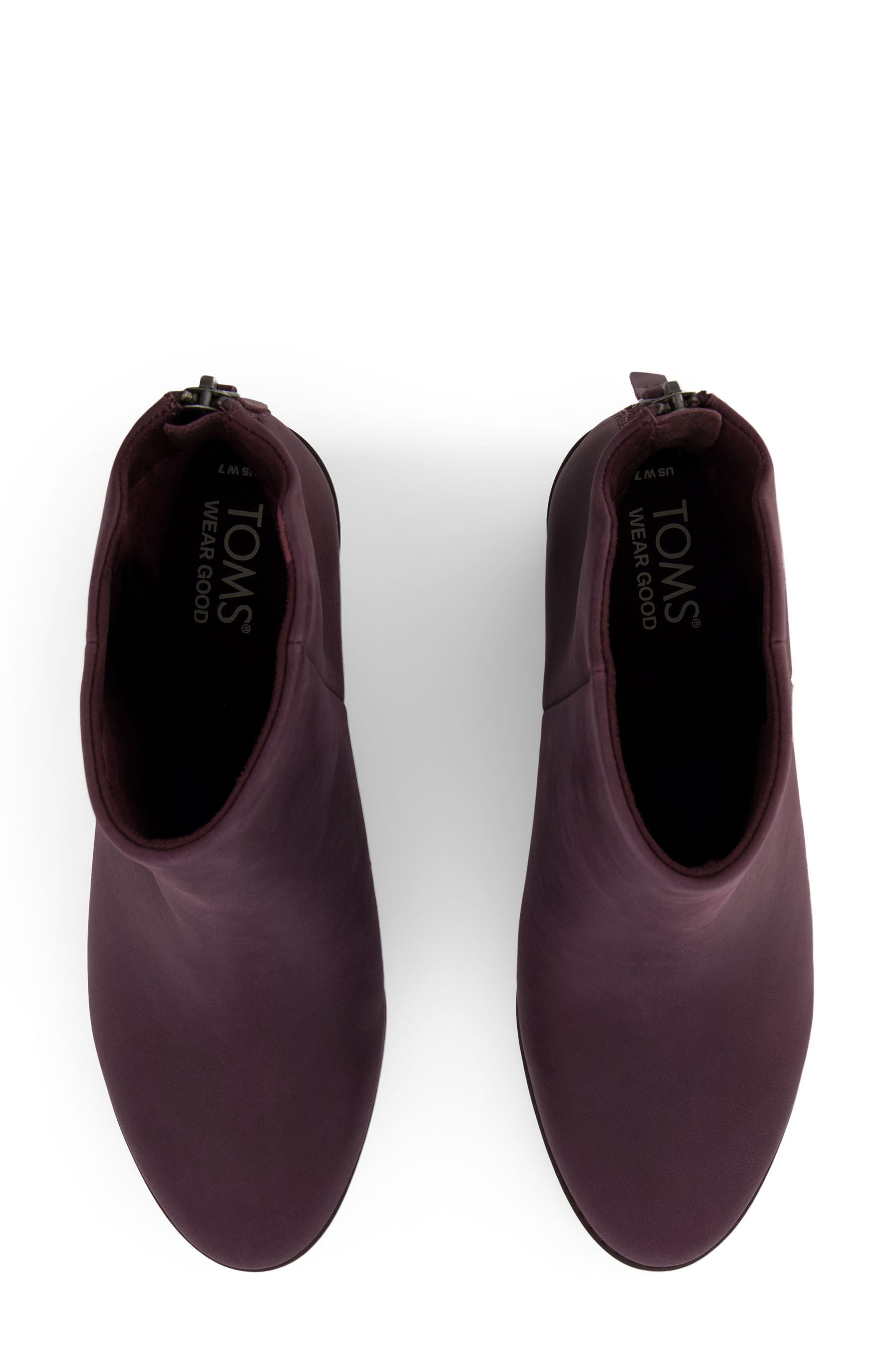 TOMS Casey Wedge Boot, Alternate, color, Plum
