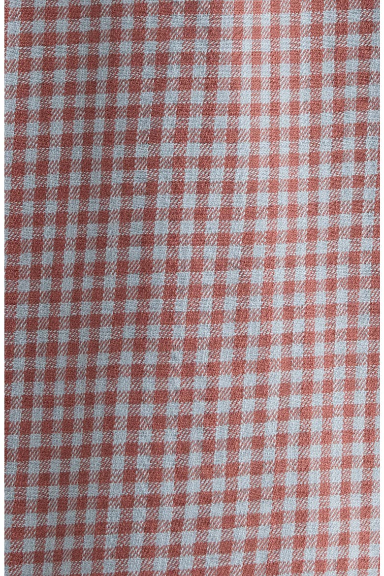 Classic Gingham Check Stretch Cotton Selvage Button-Up Shirt, Alternate, color, BURGUNDY/ BLUE GINGHAM