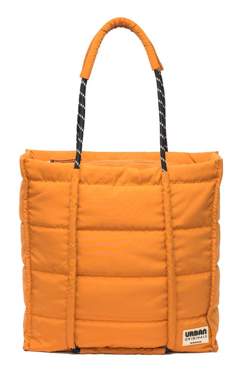Urban Originals Palm Quilted Recycled Nylon Tote In Tan