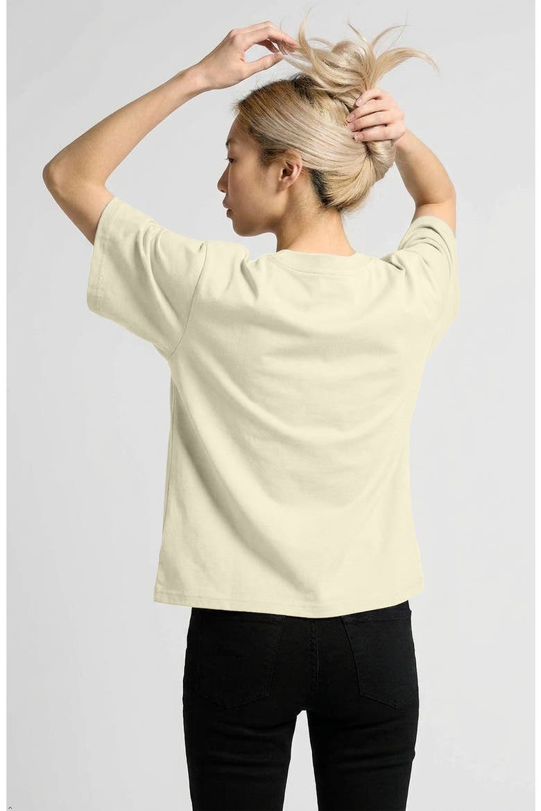 Butterfly Relaxed Midweight Jersey Tee, Alternate, color, Butter