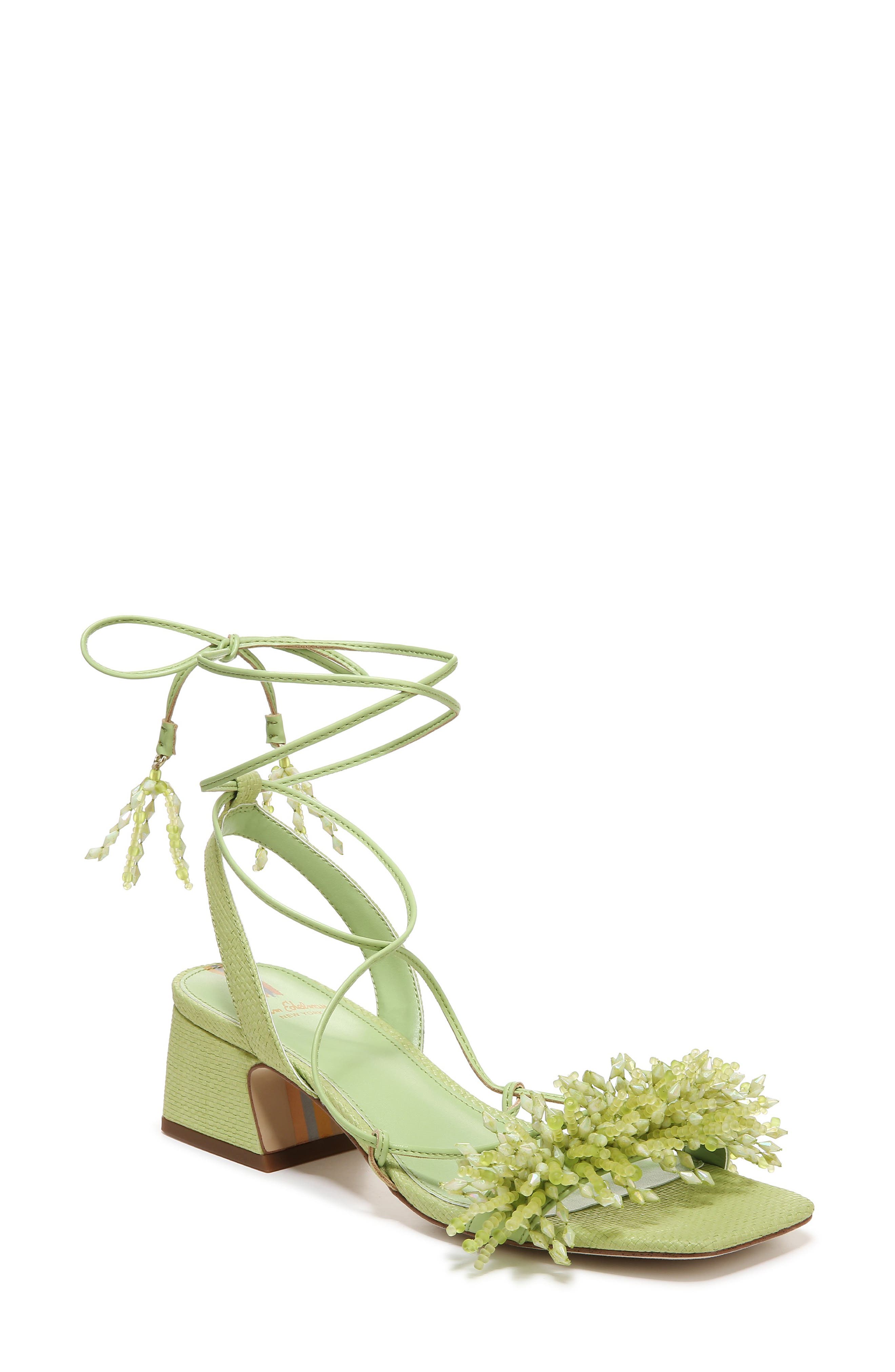 Sam Edelman Walda Beaded Ankle Tie Sandal (Women) | Nordstromrack