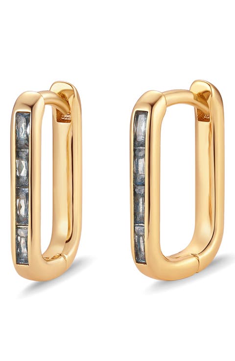 Billie Birthstone Cubic Zirconia Hoop Earrings