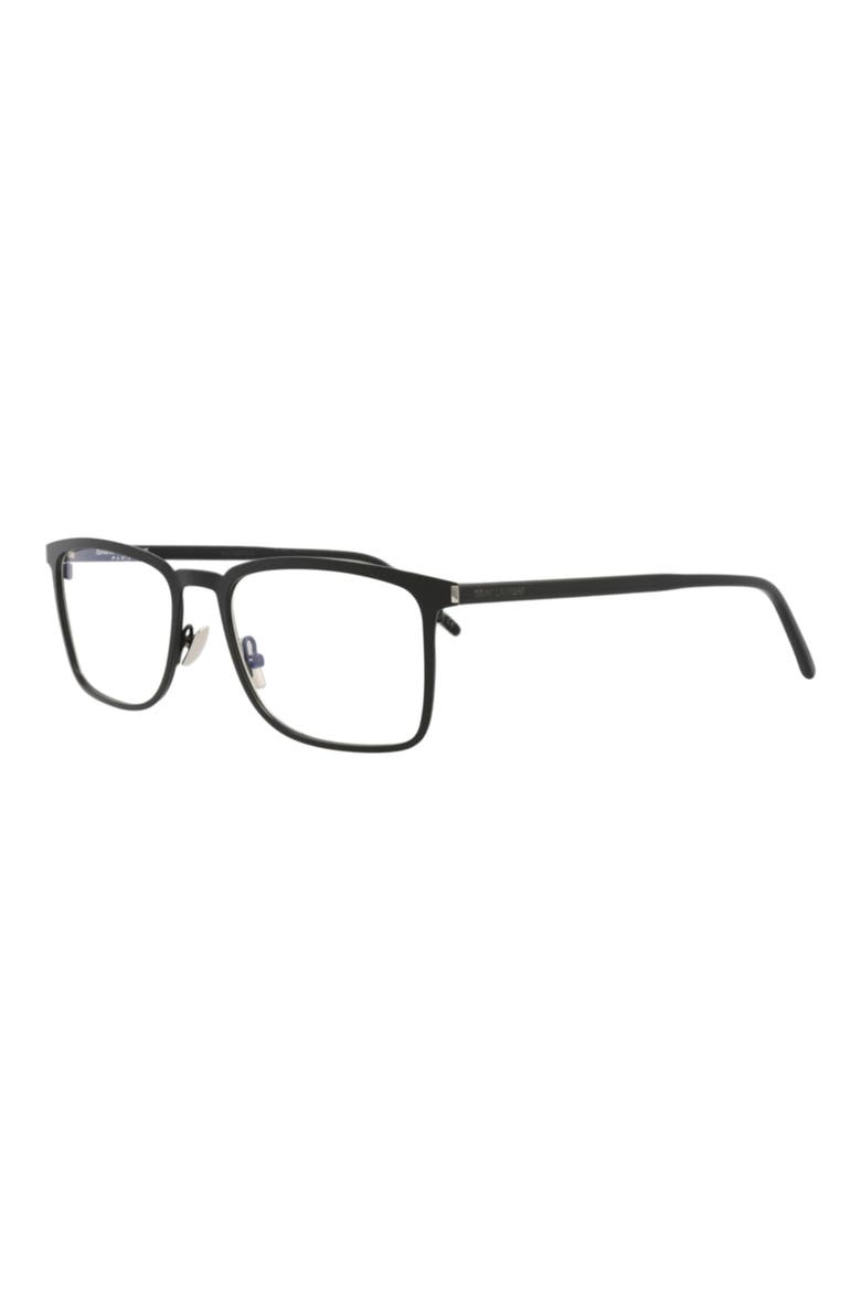 54mm Square Optical Glasses, Alternate, color, BLACK BLACK TRANSPARENT