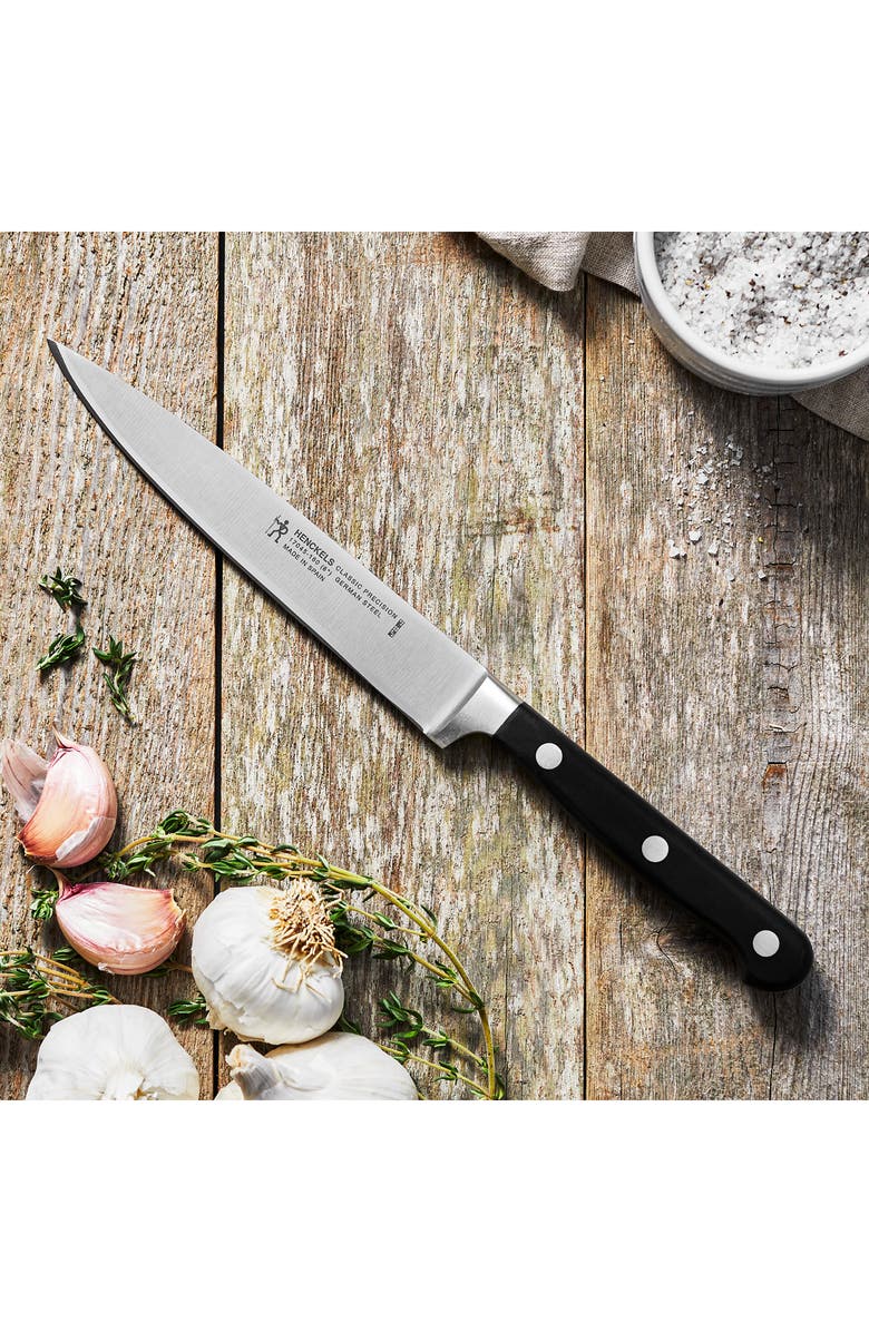 HENCKELS CUTLERY Classic Precision Six-Inch Chef's Knife, Alternate, color, Black