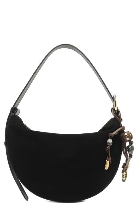 Medium Simone Suede Shoulder Bag