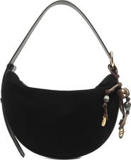Arezzo Medium Simone Suede Shoulder Bag