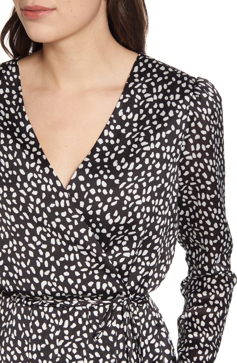 Chelsea28 Long Sleeve Pleated Wrap Top, Alternate, color,