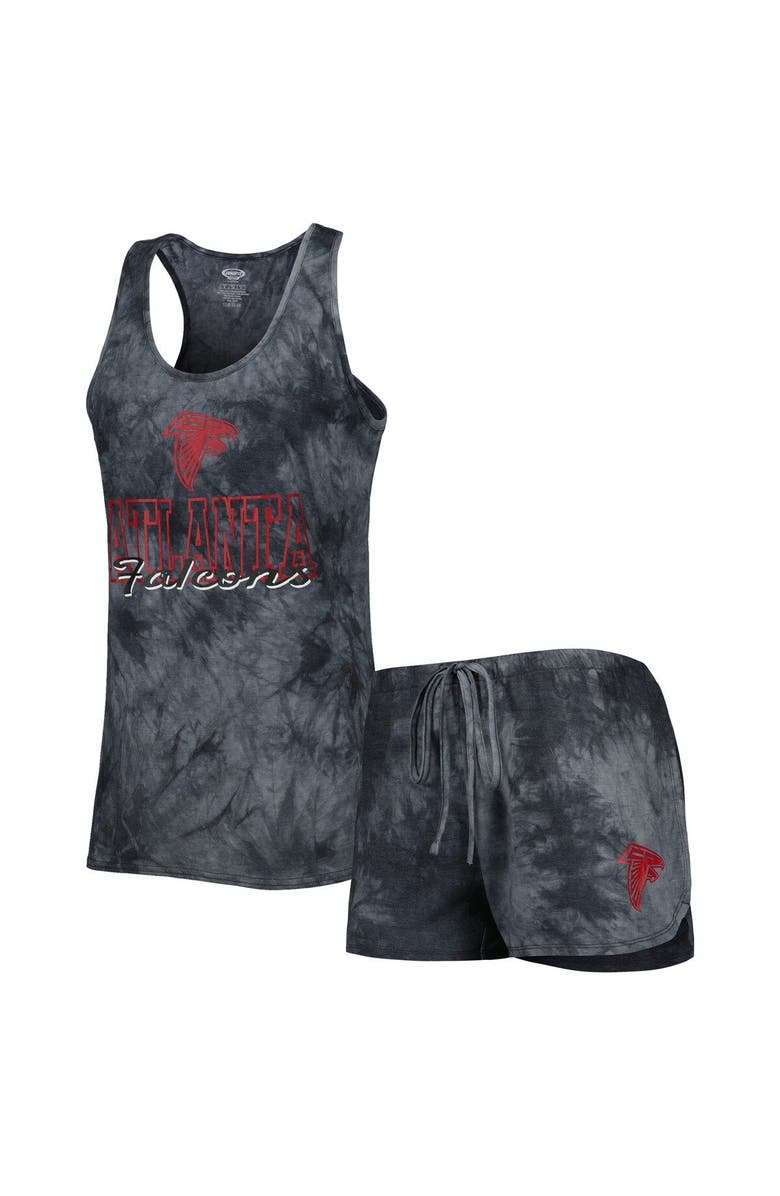 CONCEPTS SPORT Women's Concepts Sport Charcoal Atlanta Falcons Billboard Scoop Neck Racerback Tank and Shorts Sleep Set, Main, color,