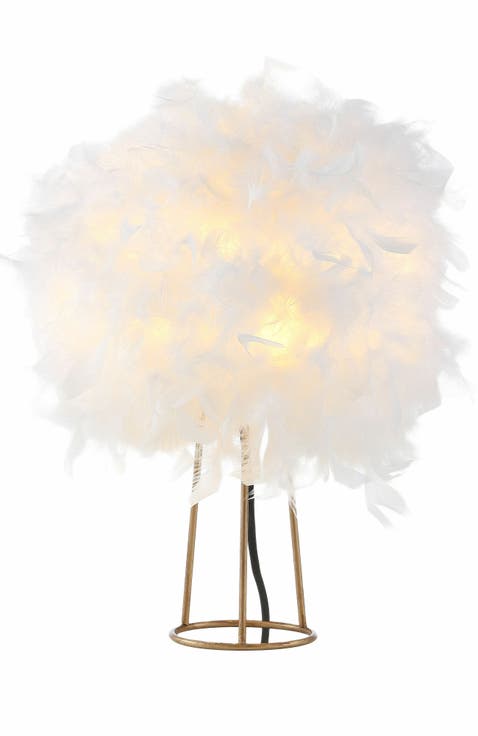 Stork Feather Metal LED Table Lamp
