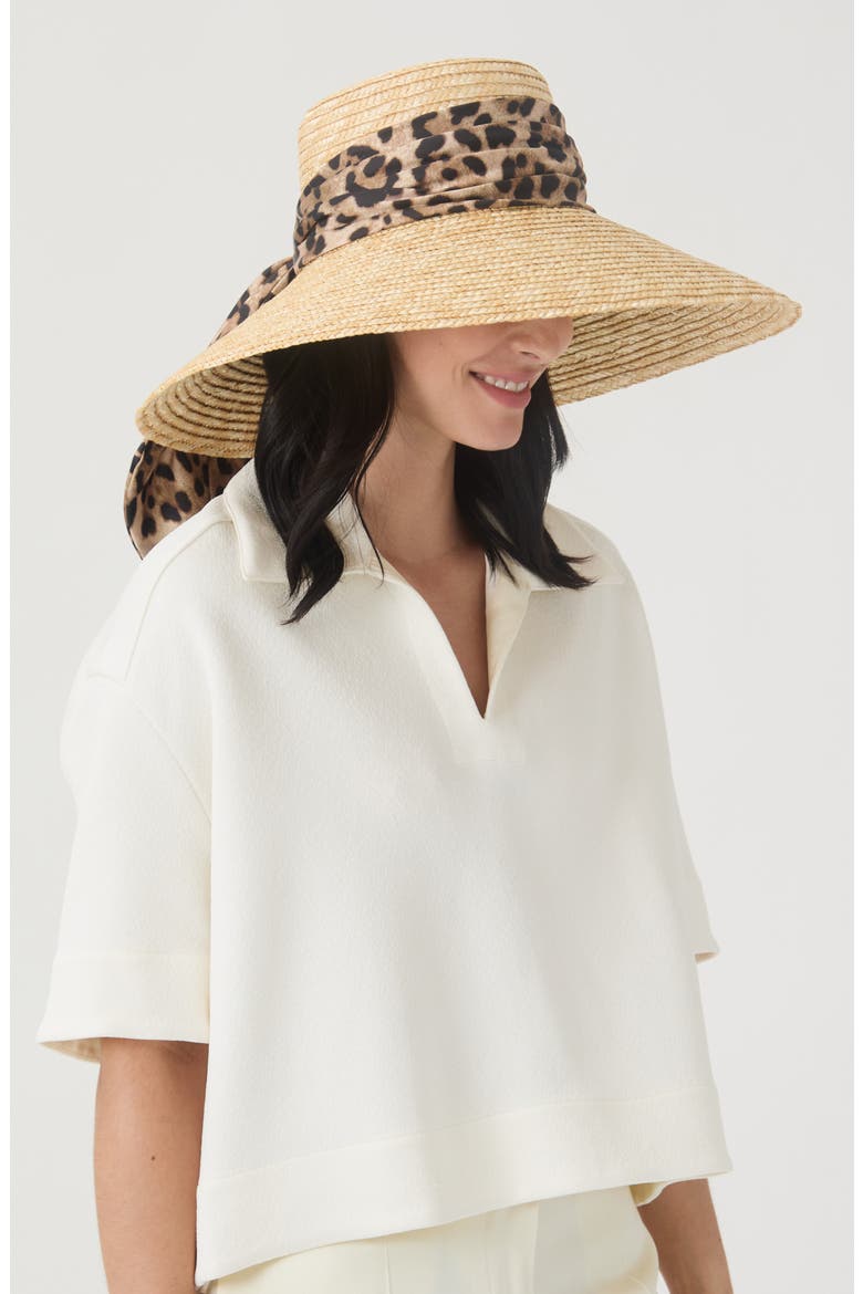Mirabel UPF 50+ Straw Sun Hat, Alternate, color, NATURAL