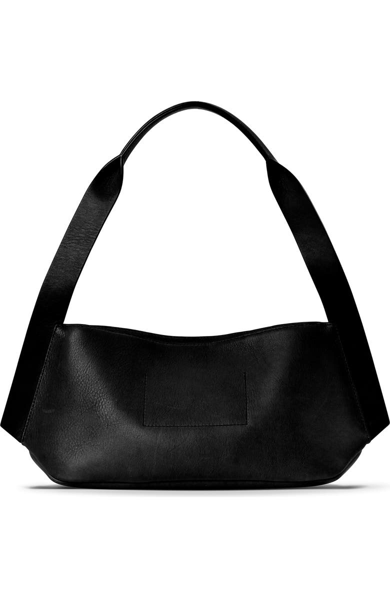 Shinola Small Derby Leather Shoulder Bag, Alternate, color, Black