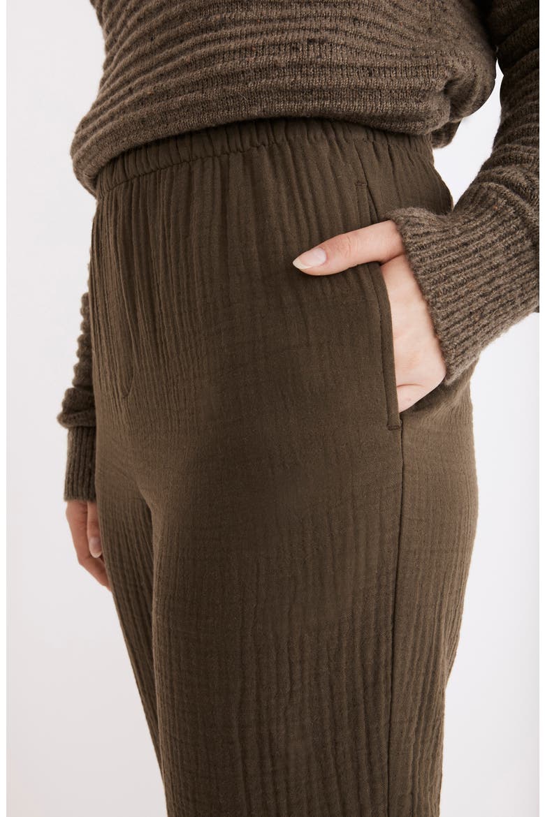 Huston Lightspun Pull-On Tapered Crop Pants, Alternate, color, DRIED OLIVE
