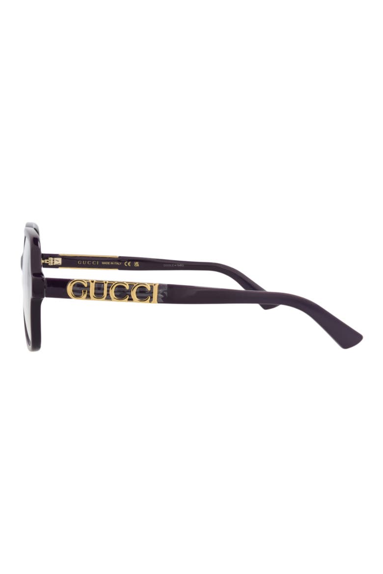 GG1193O 56mm Square Optical Glasses, Alternate, color, VIOLET VIOLET TRANSPARENT