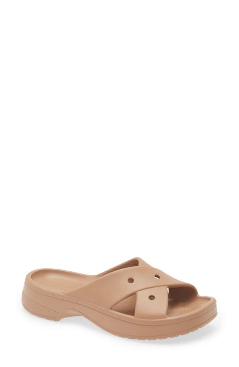 Cross Strap Slide Sandal (Women)