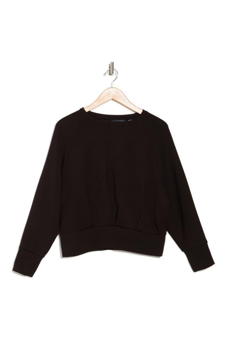 Scuba Blouson Sweatshirt, Alternate, color, BLACK