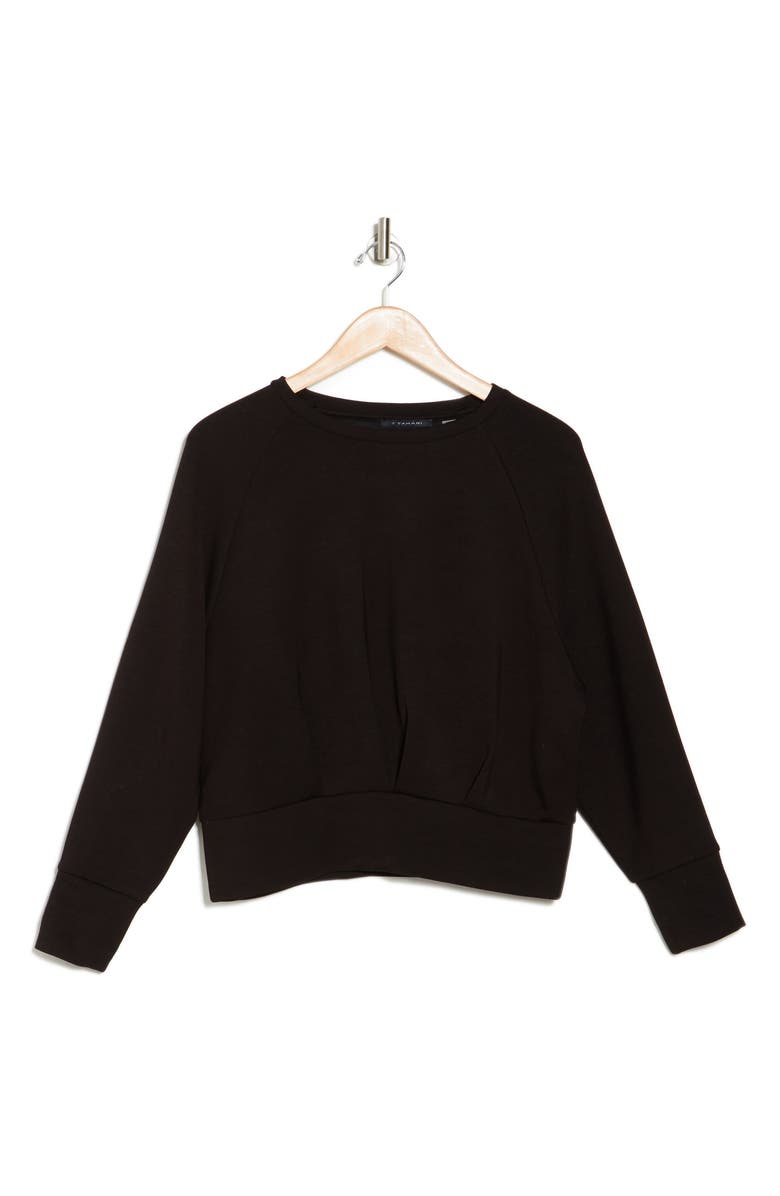 T Tahari Scuba Blouson Sweatshirt, Alternate, color,