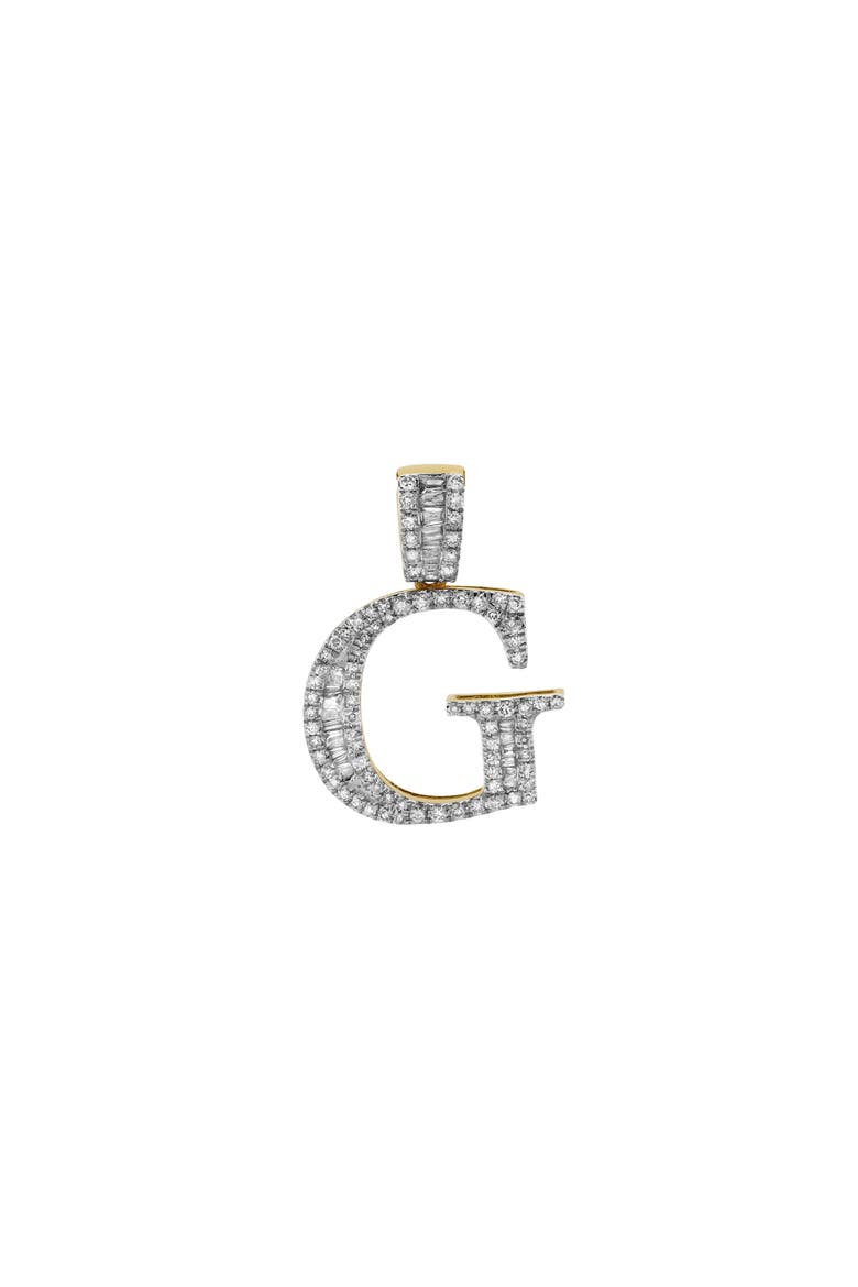 G Initial Diamond Pendant 10K Yellow Gold - 0.64 Carats, Main, color, 10K Yellow Gold -