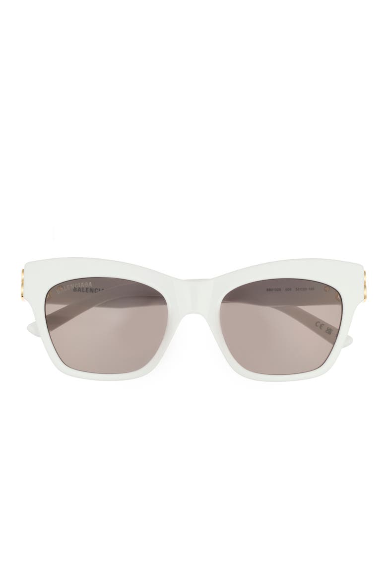 57mm Square Sunglasses, Main, color, GREY SILVER GREY