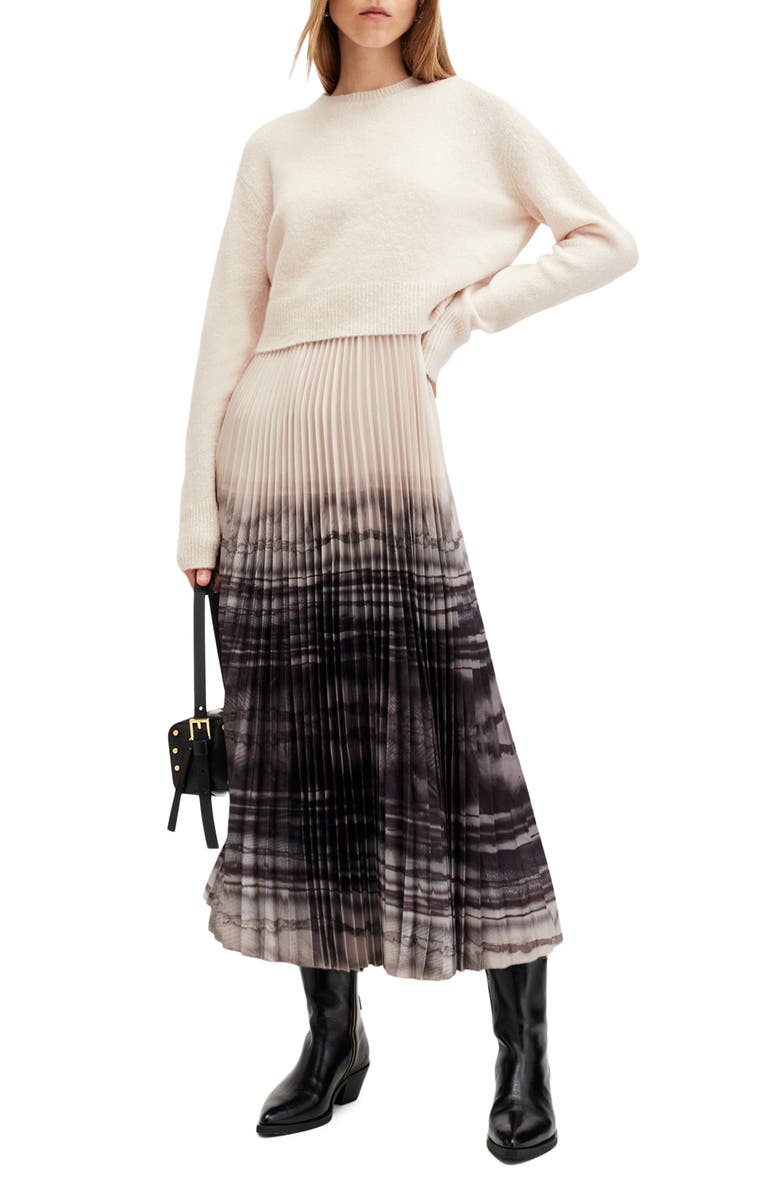 AllSaints Celia Sweater & Slipdress Set, Main, color, Cecilia Ecru White