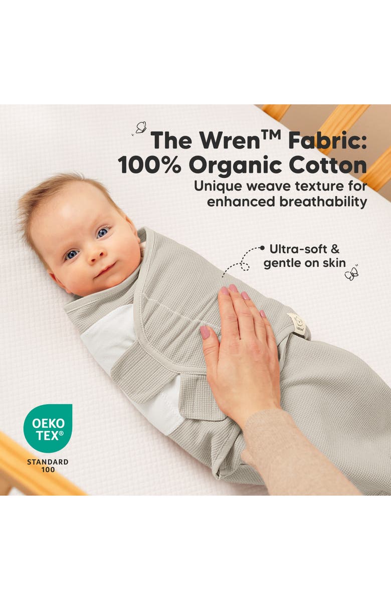 KeaBabies 3-Pack Soothe (Wren) Swaddle Wraps, Alternate, color, Granite