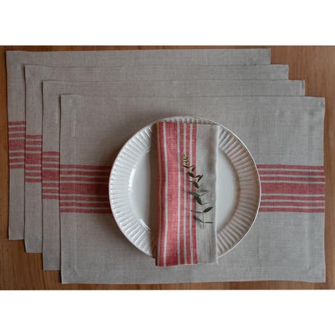 Linen Placemats - Farmhouse, 14" x 19" Inch