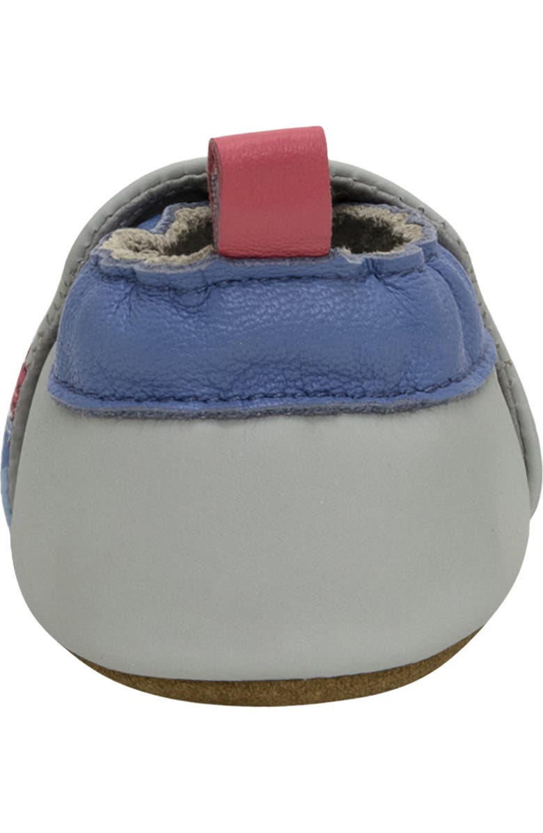 Robeez<sup>®</sup> Dino Pals Leather Crib Shoes, Alternate, color, Grey