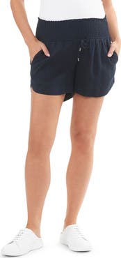 Ripe Maternity Indi Shirred Maternity Linen Short With Smocked Waist