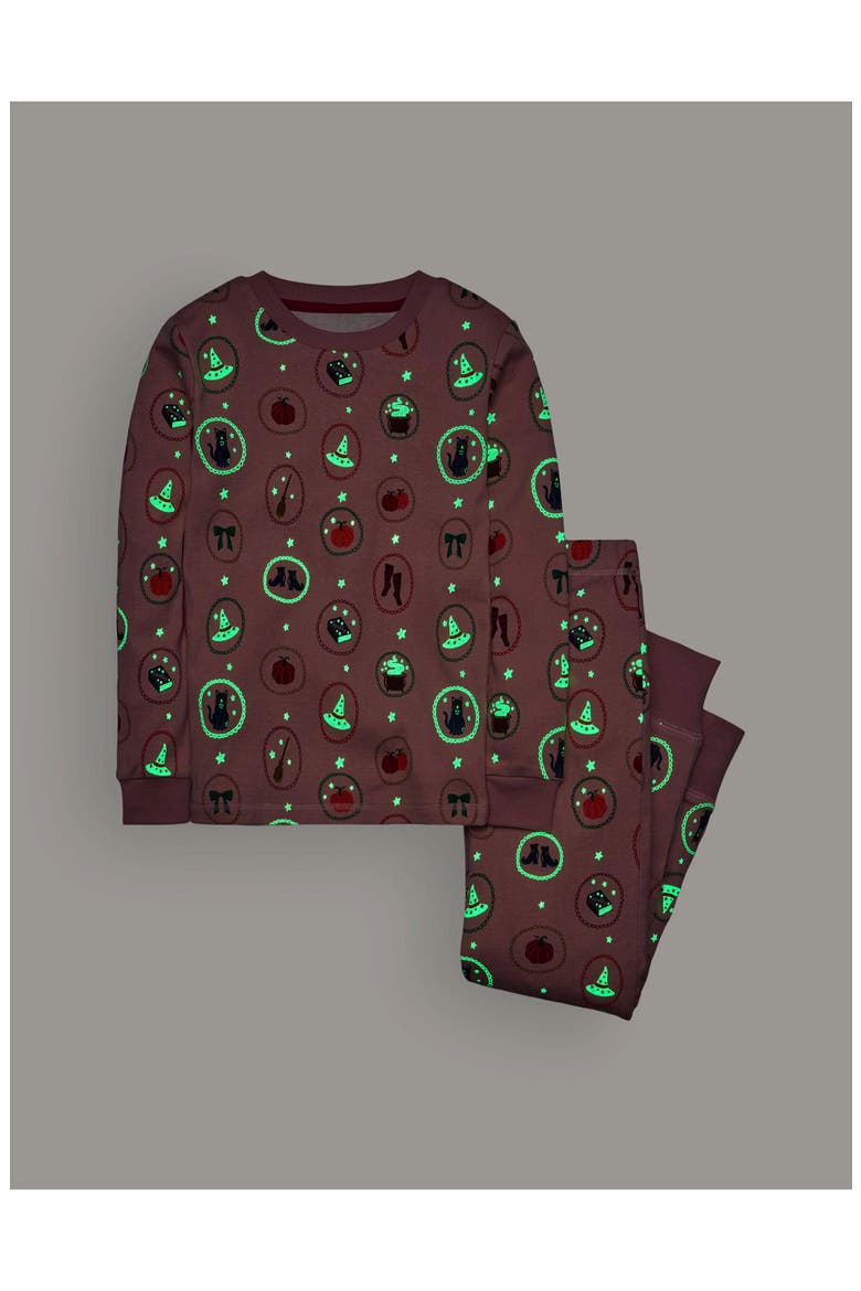 Kids' Snug Glow-in-the-Dark Pajamas, Alternate, color, HALLOWEEN