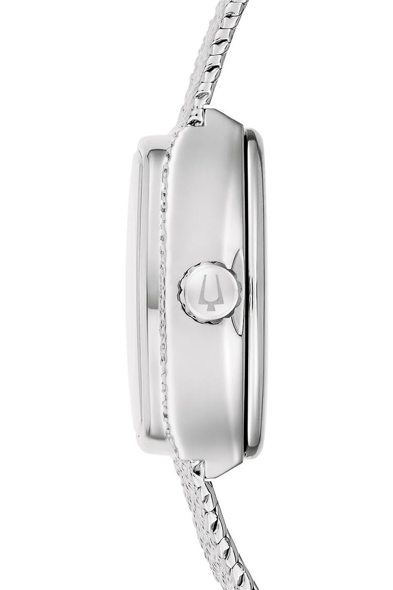 Goddess of Time Sodalite Mesh Strap Tonneau Watch, 17mm, Alternate, color, SILVER-TONE