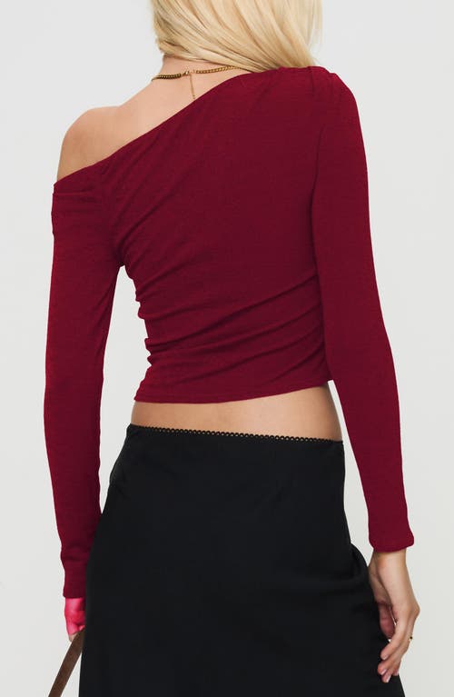 Princess Polly Malian Off The Shoulder Long Sleeve Crop Top
