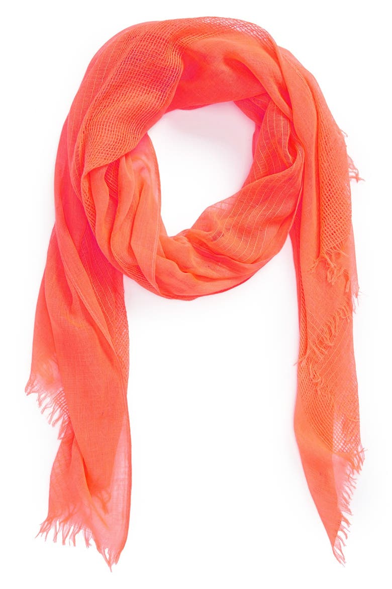 'Cool Breeze' Woven Scarf, Main, color, NEON JULIUS