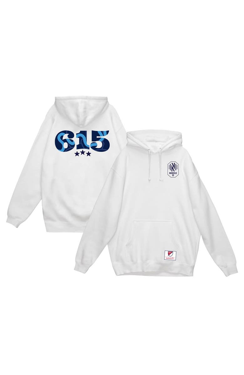 Mitchell & Ness Men's Mitchell & Ness White Nashville SC 615 Pullover Hoodie, Alternate, color, 