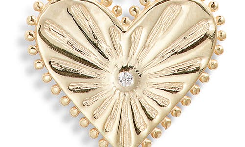 Argento Vivo Sterling Silver Heart Pendant Necklace In Gold