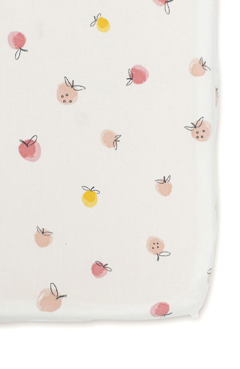 Pehr Strawberry Fields Organic Cotton Crib Sheet, Main, color,